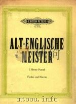ALT-ENGLISCHE=古老的英国     PDF电子版封面    MEISTER 