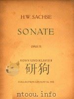Sonate fur Horn und Klavier Opus 71=圆号和钢琴协奏曲   1963  PDF电子版封面    Hans Wolfgang Sachse 