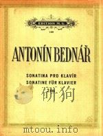 SONATINA PRO KLAVIR   1930  PDF电子版封面     