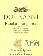 多南尼:匈牙利乡村(小提琴和钢琴)(外文)     PDF电子版封面    DOHNANYI 