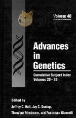 Advances in Genetics Volume 40（1999 PDF版）