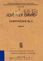 Symphonie Nr.3 Werke=第三交响乐作品28达维德曲     PDF电子版封面    Joh.Nep.Davorak 