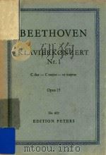 Klavierkonzert Nr.1 C dur-C major-ut majeur=贝多芬  第一钢琴协奏曲C大调作品15     PDF电子版封面    Beethoven 