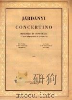 Concertino Hegedure es zongorara az elso fekvesben is jatszhato     PDF电子版封面    Jardanyi Pal 
