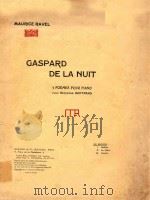 GASPARD DE LA NUIT   1909  PDF电子版封面    POUR 