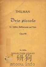 TRIO PICCOLO     PDF电子版封面    JOHANNES PAUL THILMAN 
