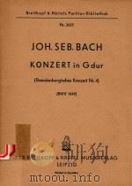 Konzert in G dur(Brandenburgisches Konzert Nr.4)(BWV 1049)     PDF电子版封面    Joh.Seb.Bach 