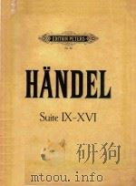 Suite IX-XVI   1977  PDF电子版封面    Handel 