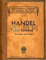 亨德尔:六首奏鸣曲(钢琴和小提琴)(外文)     PDF电子版封面     