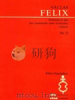 G大调低音提琴和钢琴小奏鸣曲(附分谱)(外文)     PDF电子版封面    菲利克斯 