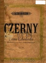 CZERNY ERSTER LEHRMEISTER（ PDF版）