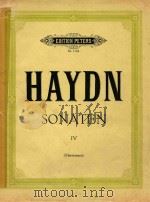 Sonaten fur Klavier zu Zwei Handen Band Ⅳ   1937  PDF电子版封面    Joseph Haydn 