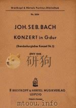 Konzert in G dur(Brandenburgisches Konzert Nr.3)(BWV 1048)     PDF电子版封面    Joh.Seb.Bach 
