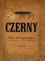 KUNST DER FINGERFERTIGKEIT   1957  PDF电子版封面    Czerny 