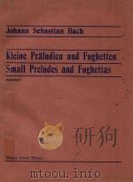 Small preludes and fughettas   1973  PDF电子版封面     