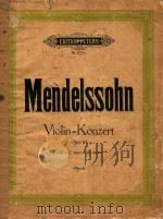 Violin=Konzert Opus 64 e moll-E minor-mi mineur   1927  PDF电子版封面    Mendelssohn 