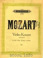 Violn=Konzert(mit Kadenzen) K.V.207/B dur-Bb major-Sib majeur   1987  PDF电子版封面    MOZART 