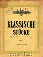 Klassische Stucke Band Ⅳ Violine und Klavier（ PDF版）