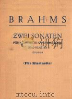 勃拉姆斯二首单簧管奏鸣曲(9-4/12-k)(德文)     PDF电子版封面    勃拉姆斯 