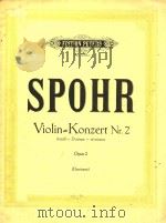 斯波尔:小提琴协奏曲第2号作品2 D短调(小提琴和钢琴)(外文)     PDF电子版封面     