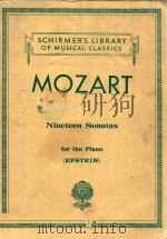 Nineteen Sonatas for the piano   1945  PDF电子版封面    Mozart 