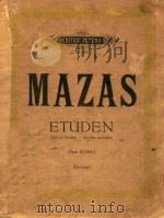 ETUDES BRILLANTES   1958  PDF电子版封面    F.MAZAS 