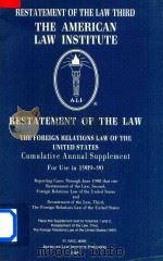 Restatement of the Law the Foreign Relations Law of the United States   1989  PDF电子版封面    American Law Institute 