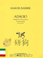 Adagio Arranged for violin and piano（1996 PDF版）