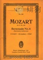 MOZART K-V MO.239 SERENADE NO.6（ PDF版）