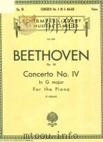CONCERTO NO.4 IN BB MAIOR FOR THE PIANO     PDF电子版封面    BEETHOVEN 
