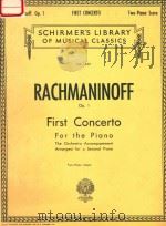 CONCERTOS FOR THE PIANO THE ORCHESTRA ACCOMPANMENTS ARRANGED FOR A SECOND PIANO     PDF电子版封面     