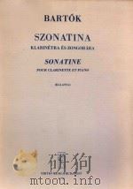 SZONATINA SONATINE     PDF电子版封面    BARTPL BELA 