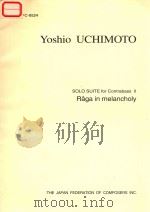 SOLO SUITE FOR CONTRABASS Ⅱ RAGA IN MELANCHOLY   1996  PDF电子版封面     