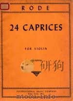 24 CAPRICES FOR VIOLIN     PDF电子版封面    RODE 