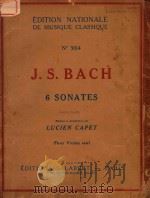 6 SONATES     PDF电子版封面    J.H.BACH 
