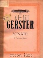 OTTMAR GERSTER SONATE FUR VIOLINE UND KLAVIER     PDF电子版封面    PETERS 