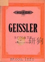 SONATE  FUR VIOLA UND KKLAVIER     PDF电子版封面    FRITZ  GEISSLER 