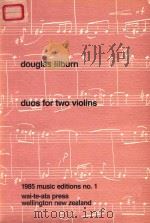 duos for two violins  andante con moto  allegro  andante  allegro  lento  allegramente（ PDF版）