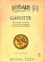 GAVOTTE  harom hegedure es gordonkara for three violins snd violoncello fur drei Violinen und Violon（9 PDF版）