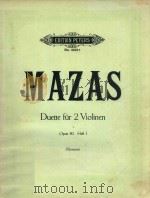 SIX  DUOS  pour  deuf  Violons     PDF电子版封面    F.MAZAS 