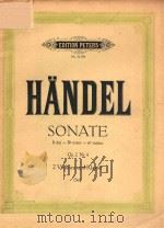 SONATE B DUR FUR 2 VIOLINEN UND PIANOFORTE     PDF电子版封面    C.F.HANDEL;HANS SITT 
