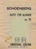 SUITE FUR KLAVIER OP.25     PDF电子版封面    SCHOENBERG 