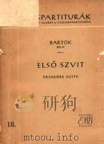I.SZVIT NAGYZENEKARRA   1956  PDF电子版封面    BARTOK BELA 