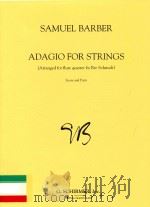 Adagio for strings Arranged for flute quartet by Rie Schmidt   1991  PDF电子版封面  0793507561  Samuel Barber 