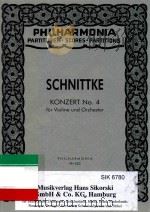 KONZERT NO. 4 für Violine und Orchester（1984 PDF版）
