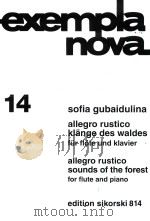 exempla nova  14  allegro rustico klaenge des waldes  für floete und klavier（1991 PDF版）