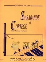 SARABANDE et CORTEGE  pour basson et piano   1942  PDF电子版封面  9790046200977   