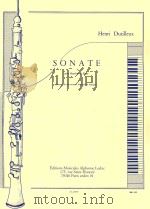 SONATE  ponr Hautbois et Piano  （Concours du Conservatoire National de Musique）   AL21159   1947  PDF电子版封面  9790046211591   