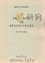 FIGURES DE RéSONANCES  pour deux pianos   1980  PDF电子版封面     