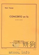 CONCERTO en fa  pour fl?te et orchestre  AL20389   1945  PDF电子版封面    Henri Tomasi 